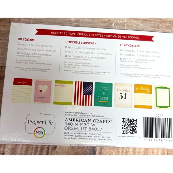 Project Life Holiday Edition Mini Kit Scrapbooking Cards - Picture 5 of 7